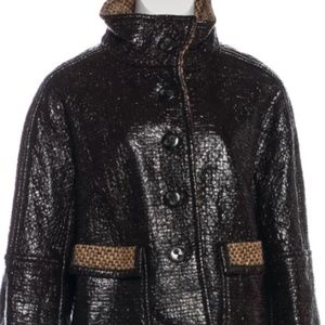 Escada Brown Long Sleeve Wool Jacket SZ: UK40